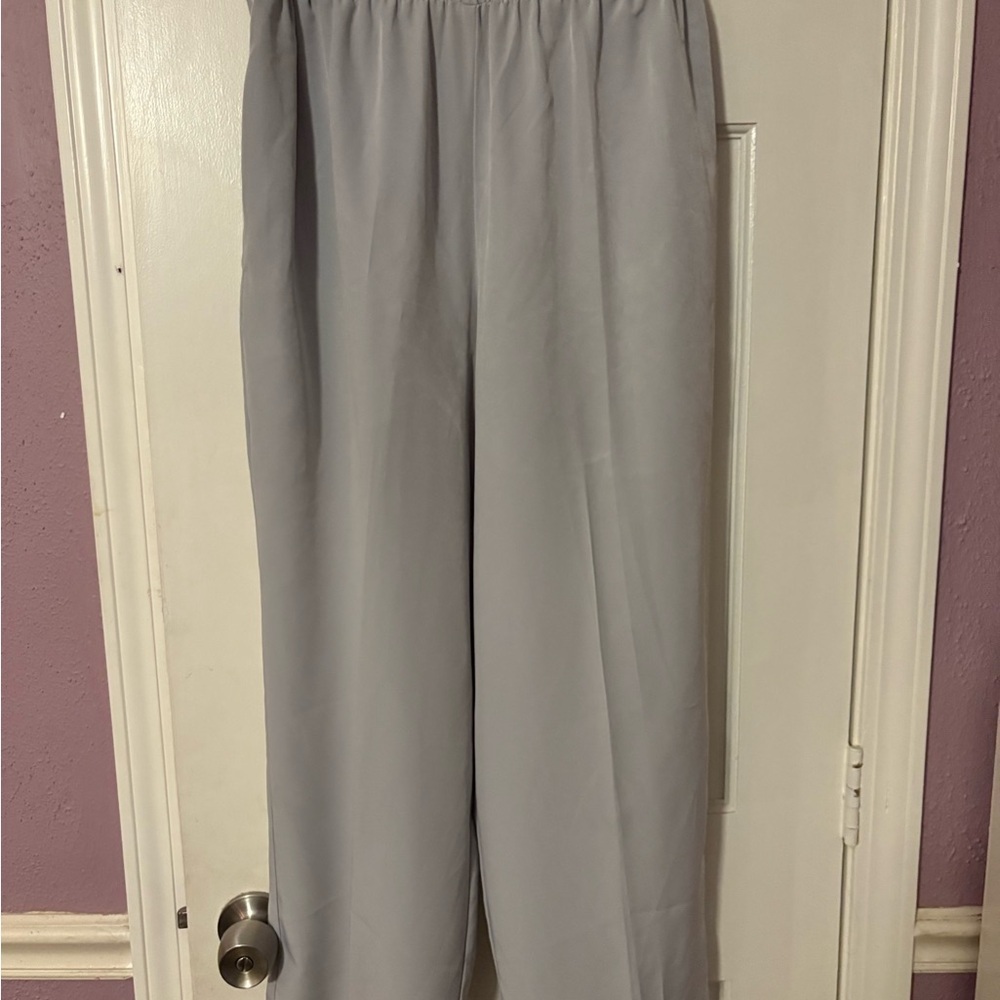 Elegant Gray Wide Leg Pants